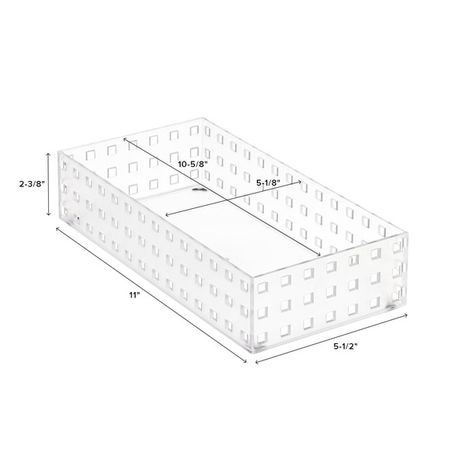Like-it Bricks 4" Medium Short Bin - White - 5-1/2" x 4" x 2-3/8" h