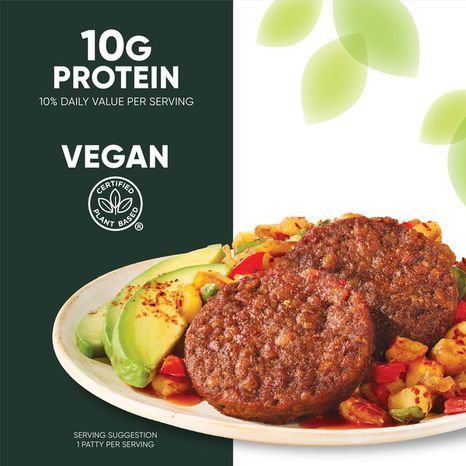 Morning Star Farms Veggie Breakfast Hot and Spicy Plant Based Sausage Patties, Vegan Meat, 6 Count