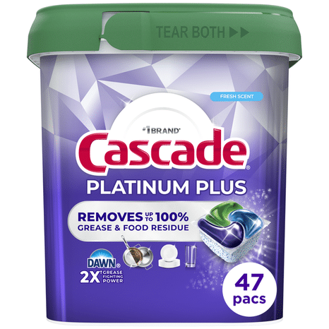 Cascade Platinum Plus Dishwasher Pods, Fresh