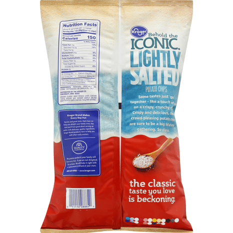 Kroger Potato Chips, Lightly Salted, Wavy