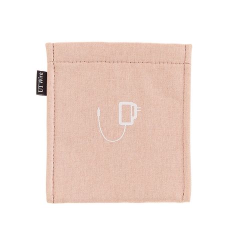 UT Wire Charger Accessory Pocket - Blush Pink - 4-1/4" x 5" H