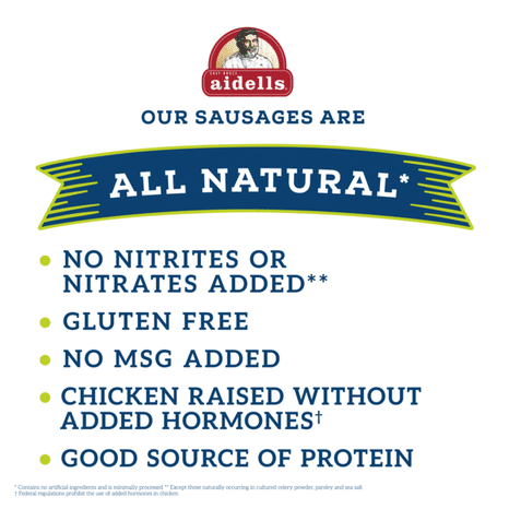Aidells Smoked Chicken Sausage, Chicken & Apple, 12 oz. (4 Fully Cooked Links)