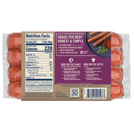 Teton Waters Ranch Grass Fed Beef Polish Sausage Links