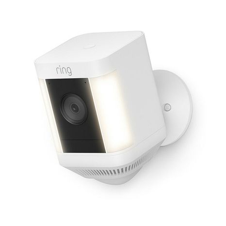 Ring White Battery Spotlight Cam Plus