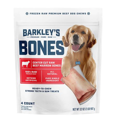 Barkley's Bag Center Cut Raw Beef Marrow Bones Dog Treat