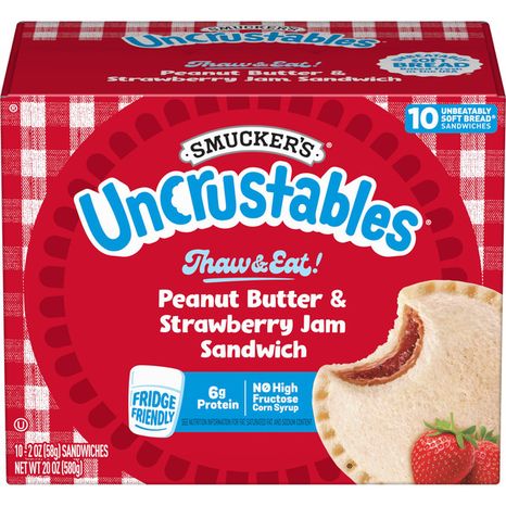 Smucker's Uncrustables Peanut Butter & Strawberry Jam Sandwich