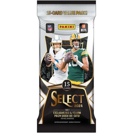 Panini America 2024 Select Football NFL Trading Cards, 15-Card Value Pack