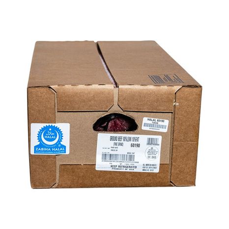 Halal Ground Beef, 90/10, Standard Grade, Domestic