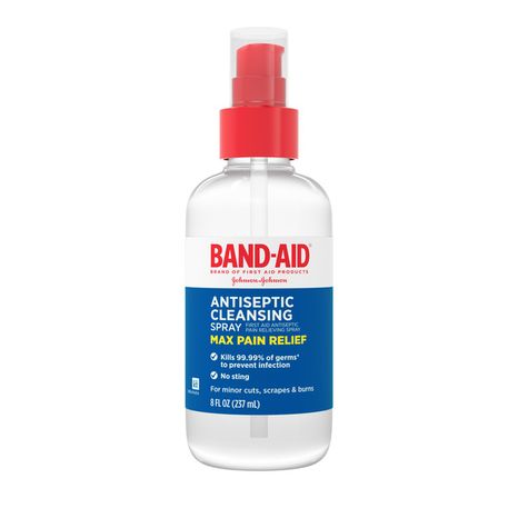 BAND-AID Pain Relieving Antiseptic Cleansing Spray, 8 fl. Oz
