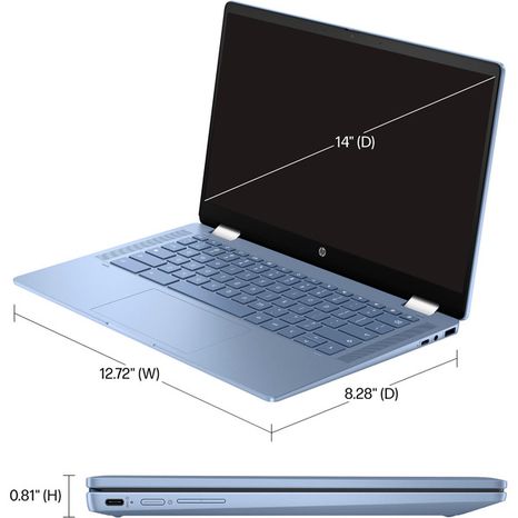 HP 2-in-1 Touch-Screen Intel Processor N100 Chromebook - Sky Blue