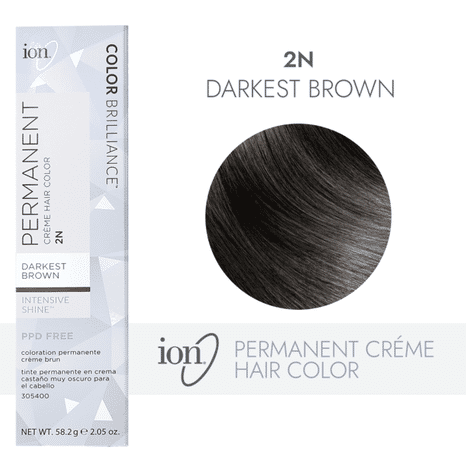 ion Permanent Hair Color Creme - 2N Darkest Brown