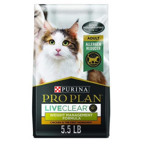 Purina Pro Plan Allergen Reducing, Weight Control Dry Cat Food, LIVECLEAR Chicken and Rice Formula