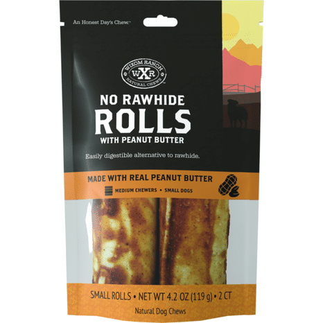 Wixom Ranch Natural Chews Peanut Butter Rolls Dog Chews