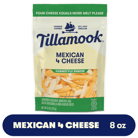 Tillamook Farmstyle Mexican Cheese Shredded Cheese, 8oz
