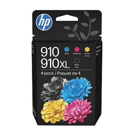 HP 910 Cyan, Magenta, Yellow & 910XL Black Ink 4 Cartridges (3JB41AN)