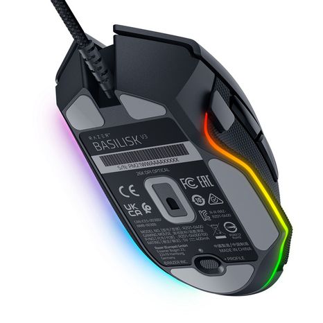 Razer Basilisk V3 Wired Optical Gaming Mouse with Chroma RBG Lighting - Black