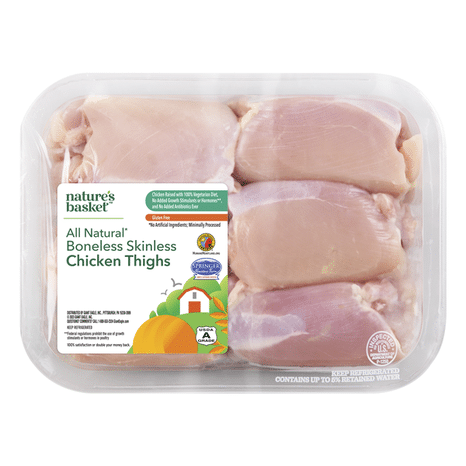 Nature’s Basket Boneless & Skinless All Natural Chicken Thighs