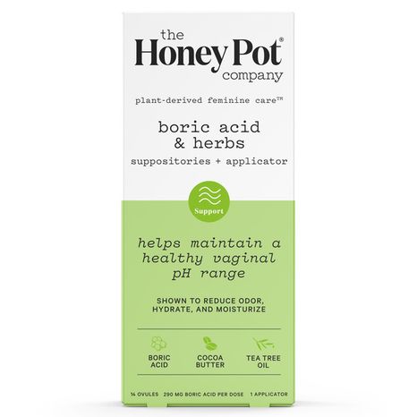 The Honey Pot Company Boric Acid and Herbal Suppositories, + Applicator