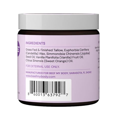 Beef My Body All Over Tallow Cream