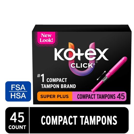 U by Kotex Click Compact Unscented Tampons, Super Plus