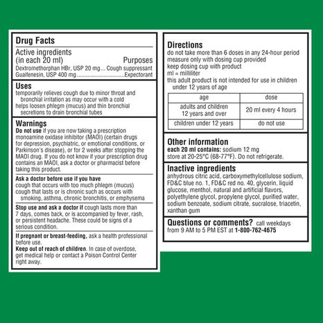 Robitussin Adult DM Max Maximum Strength Liquid Cough Suppressant/Expectorant