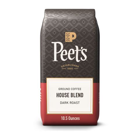 Peet's Coffee House Blend, Dark Roast Ground Coffee, Bag