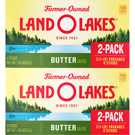 Land O Lakes Butter, Salted, 2-Pack