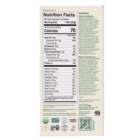 YUMI Organic Berry Snack Bars Variety Pack