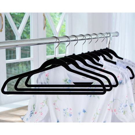 50 Pack 1/8" Wide Flocked Hangers