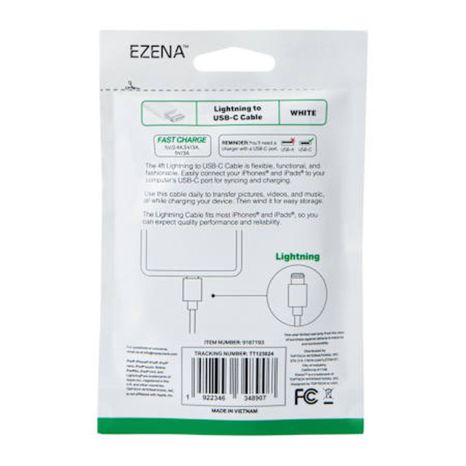 Ezena Lightning To USB-C Cable, Large