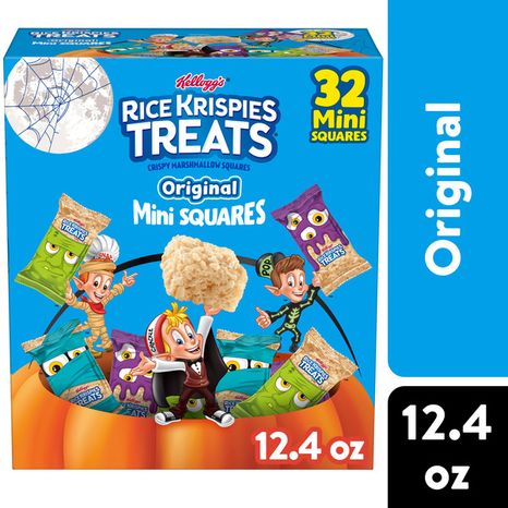 Kellogg's Rice Krispies Treats Original Mini Crispy Marshmallow Squares, Trick or Treat, 32 Count