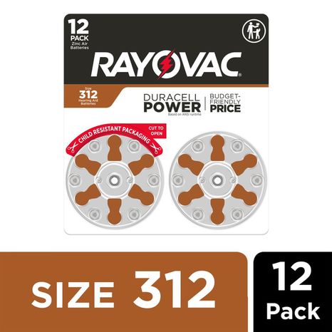 RAYOVAC Duracell Power Hearing Aid Zinc Air 312 Batteries