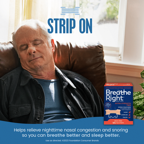 Breathe Right Nasal Strips, Tan, Extra Strength, Drug Free