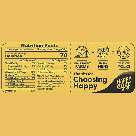 Happy Egg Organic Free Range Large Brown Grade A Eggs