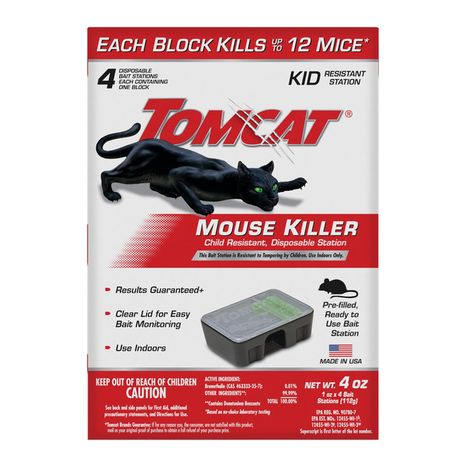 Tomcat Mouse Killer, Child Resistant, Disposable Station