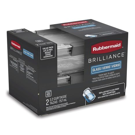 Rubbermaid Brilliance Brilliance Glass Container 2 Count