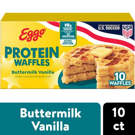 Kellogg's Eggo Protein Buttermilk Vanilla Waffles, Breakfast Food