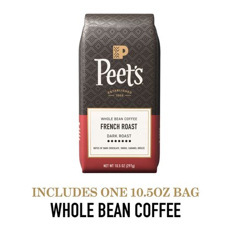 Peet's Coffee French Dark Roast Whole Bean Coffee Bag - 10.5 Oz