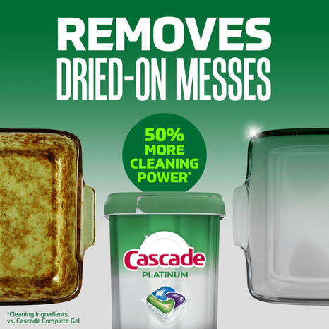 Cascade Platinum Dishwasher Pods, Fresh