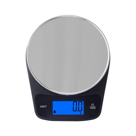 Mainstays Waterproof Digital Kitchen Scale With Blue Backlit - Black