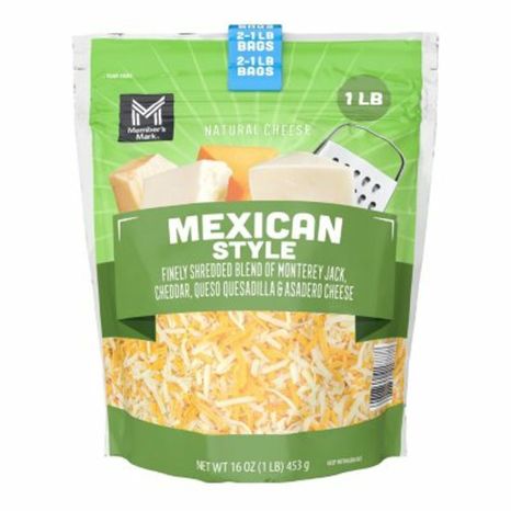 Member’s Mark Mexican Style Finely Shredded Blend Of Monterey Jack Cheddar Queso Quesadilla & Asadero Cheese