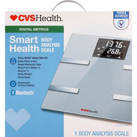 CVS Health Digital Glass Body Analysis Scale