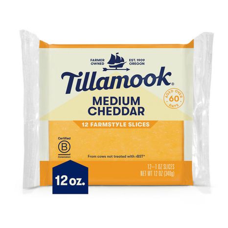 Tillamook Farmstyle Medium Cheddar Cheese Slices