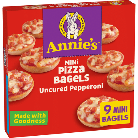 Annie's Frozen Uncured Pepperoni Mini Pizza Bagels