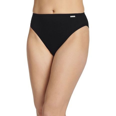JOCKEY Womens Elance French Cut 100% Cotton Underwear - Grey Heather, Charcoal Heather & Black