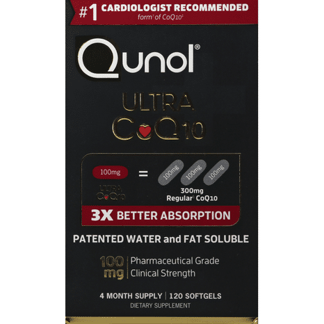 Qunol CoQ10, Ultra, 100 mg, Softgels