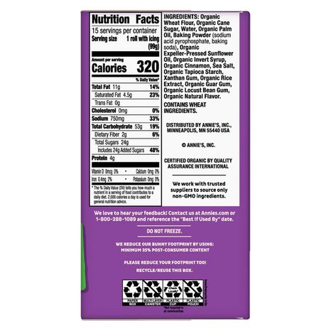 Annie's Organic Cinnamon Rolls with Icing