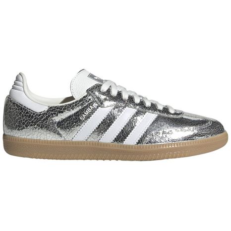 adidas Women's Samba OG Shoes, Size 6.0, Medium/B - Silver/Silver