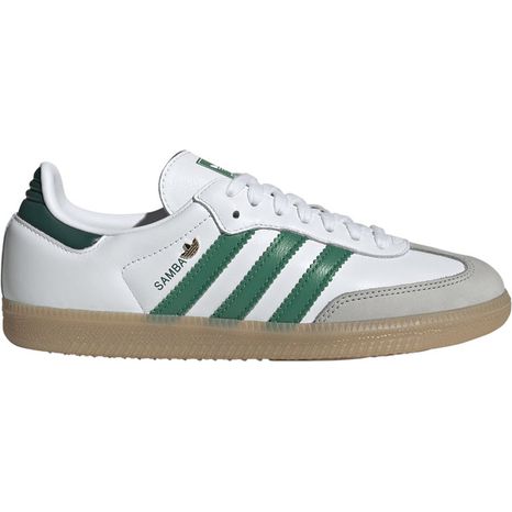 adidas Women's Samba OG Shoes, Size 9.5, Medium/B Width - Ftwr White/Bold Green/Collegiate Green