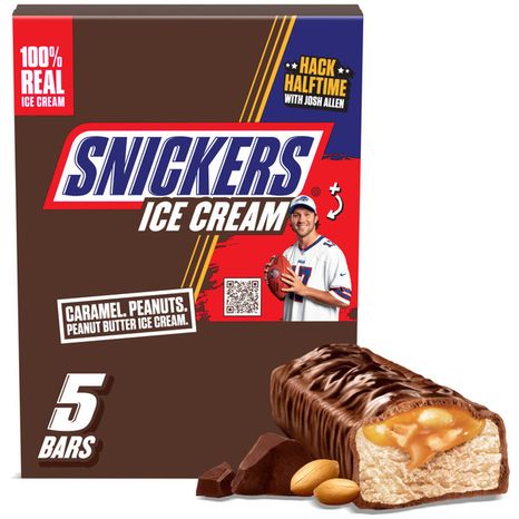 SNICKERS Ice Cream, Chocolatey Caramel Peanut Butter Ice Cream Bars